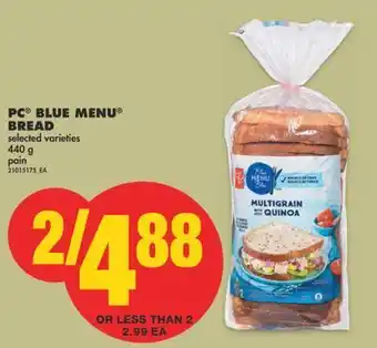 No Frills Pc® blue menu® bread, 440 g offer