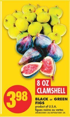 No Frills Black or green figs, 8 oz clamshell offer
