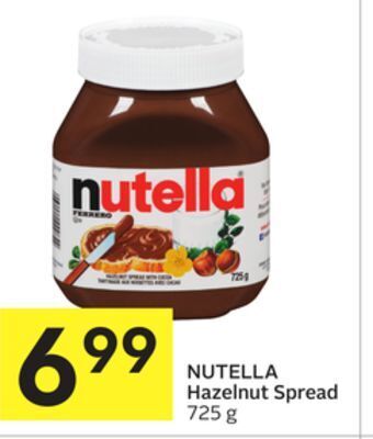 Foodland Nutella hazelnut spread 725 g offer