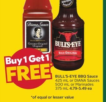 Sobeys Bull's-eye bbq sauce offer