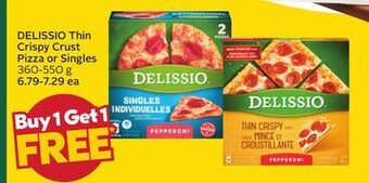 Sobeys Delissio thin crispy crust pizza or singles offer