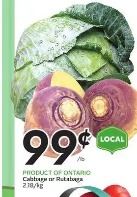 Sobeys Cabbage or rutabaga offer