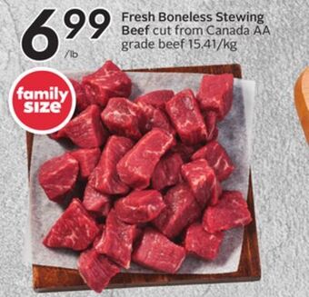 Sobeys Fresh boneless stewing beef offer