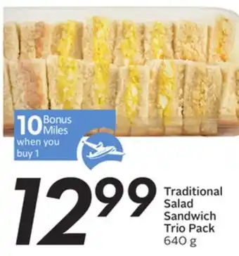 Sobeys Traditional salad sandwich trio pack - 10 air miles® bonus miles offer