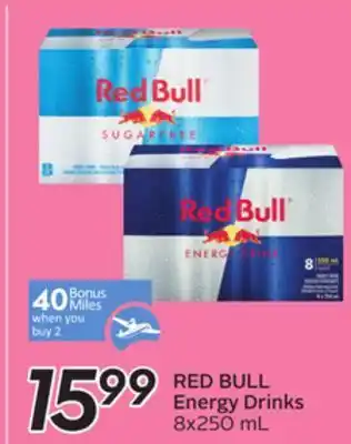 Sobeys Red bull energy drinks - 40 air miles® bonus miles offer