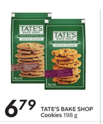 Sobeys Tate's bake shop cookies offer