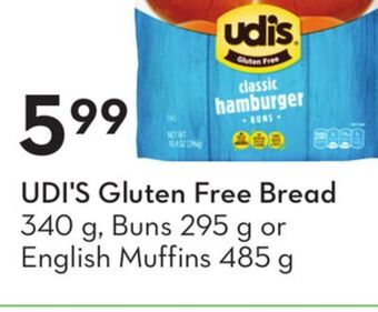 Sobeys Udi's gluten free bread offer