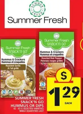 Food Basics Summer fresh snack'n go hummus or dips offer