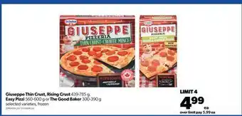 Real Canadian Superstore Giuseppe thin crust, rising crust 439-785 g, easy pizzi 560-600 g or the good baker 300-390 g offer