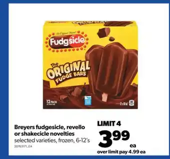 Real Canadian Superstore Breyers fudgesicle, revello or shakecicle novelties, 6-12's offer