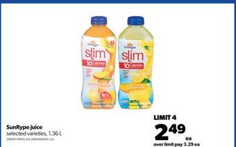 Real Canadian Superstore Sunrype juice, 1.36 l offer