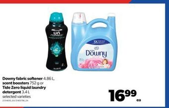 Real Canadian Superstore Downy fabric softener 4.86 l, scent boosters 752 g or tide zero liquid laundry detergent 3.4 l offer