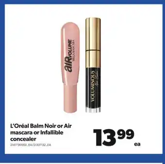 Real Canadian Superstore L'oréal balm noir or air mascara or infallible concealer offer