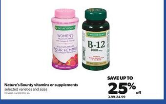 Real Canadian Superstore Nature's bounty vitamins or supplements offer