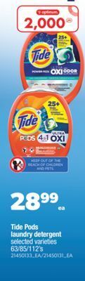 Real Canadian Superstore Tide pods laundry detergent, 63/85/112's offer