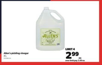 Real Canadian Superstore Allen's pickling vinegar, 4 l offer