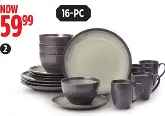 Canadian Tire Canvas colborne stoneware dinnerware set, 16-pc offer