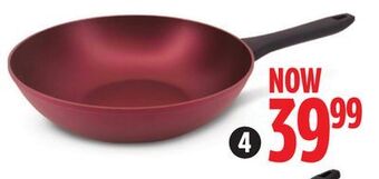 Canadian Tire Paderno classic wok stir fry pan, non-stick, maroon, 30cm offer