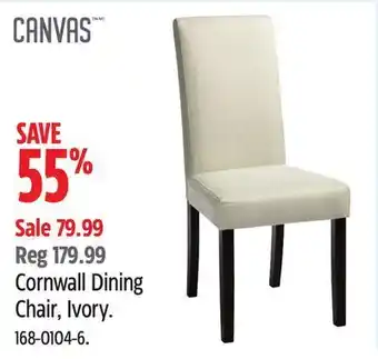 Canadian Tire Canvas cornwall dining chair, ivory offer