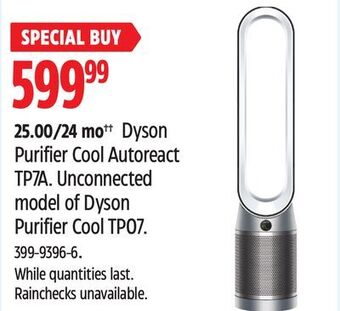 Canadian Tire Dyson purifier cool autoreact tp7a offer