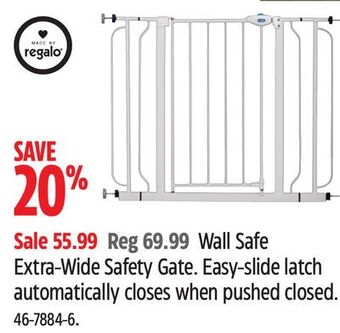 Canadian Tire Regalo wall safe extra-wide safety gate offer