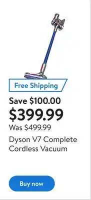 Walmart Dyson v7 complete cordless vacuum offer