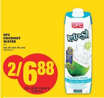 No Frills Ufc coconut water, 1 l offer