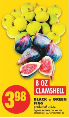 No Frills Black or green figs, 8 oz clamshell offer