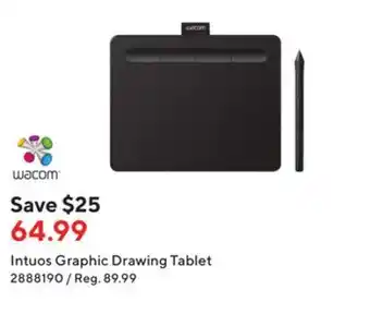 Staples Wacom intuos graphic drawing tablet offer