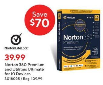 Staples Norton 360 premium and utilities ultimate for 10 devices offer