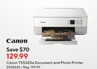 Staples Canon ts5320a document and photo printer offer