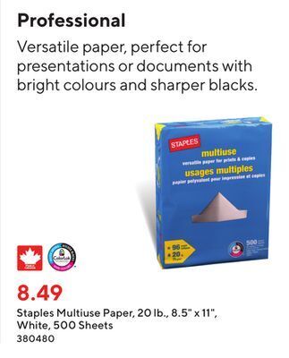 Staples Staples multiuse paper offer