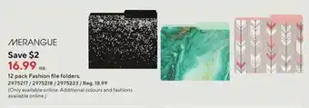 Staples Merangue 12 pack fashion file folders offer