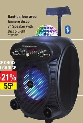 Sushi Shop 8" speaker with disco light offer