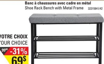 Sushi Shop Shoe rack bench with metal frame offer