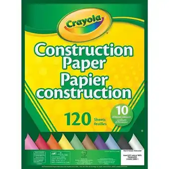 Staples Crayola construction paper - 10 colours - 120 sheets offer