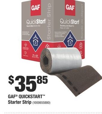 Home Depot Gaf® quickstart™ starter strip offer
