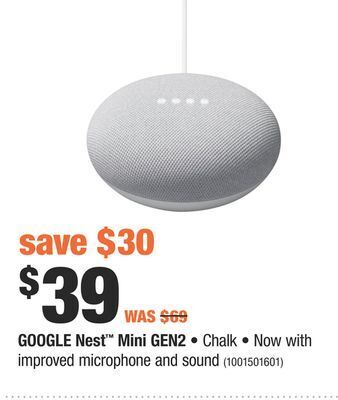 Home Depot Google nest™ mini gen2 offer