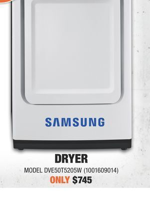 Home Depot Samsung dryer offer