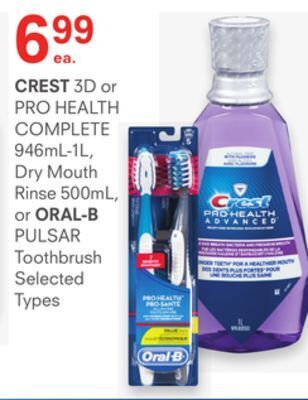 IDA Pharmacy Crest or oral-b offer