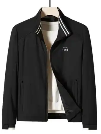 SheIn Men letter graphic zip up winter coat without sweater offer