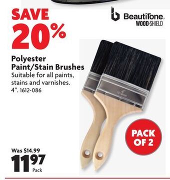Home Hardware Polyester paint stain brushes offer