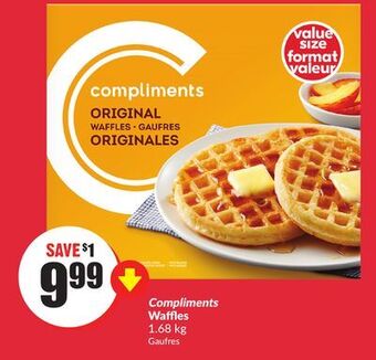 Chalo FreshCo Compliments waffles 1.68 kg offer