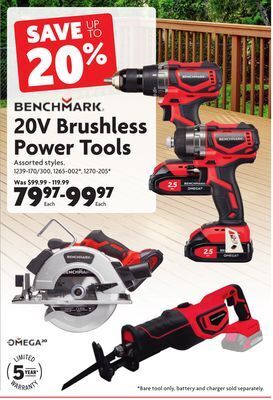 Home Hardware 20v brushless power tools offer