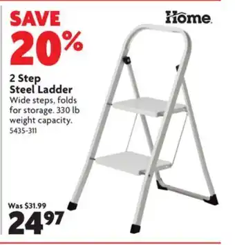 Home Hardware 2 step steel ladder offer