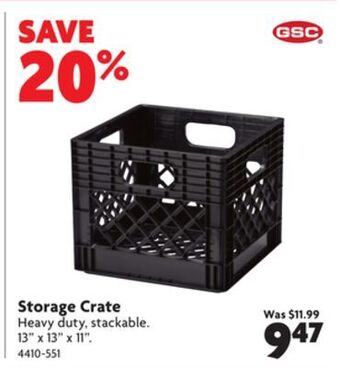 Home Hardware Storage crate offer