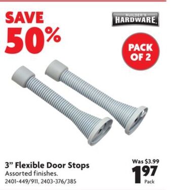 Home Hardware 3" flexible door stops offer