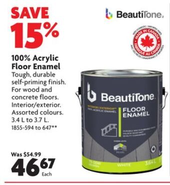 Home Hardware 100% acrylic floor enamel offer