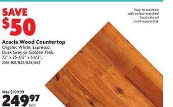 Home Hardware Acacia wood countertop offer