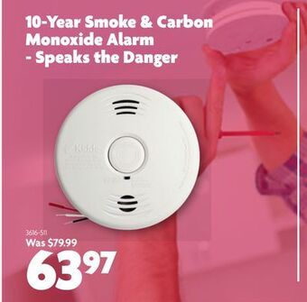 Home Hardware 10-year smoke & carbon monoxide alarm - speaks the danger offer